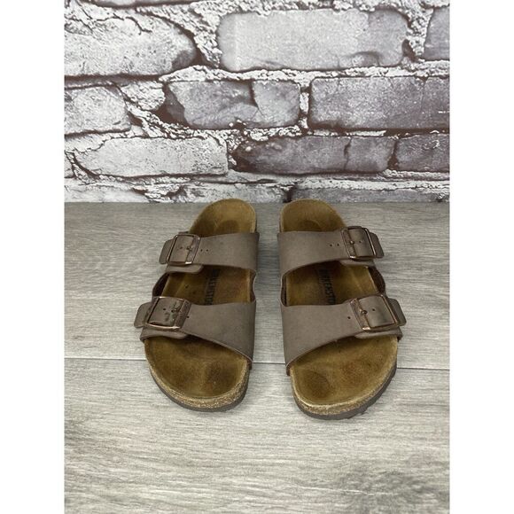 Birkenstock Arizona Mocha Brown Copper 2 Strap Slide Sandals Kids Sz 31EU/13M US - Picture 13 of 16